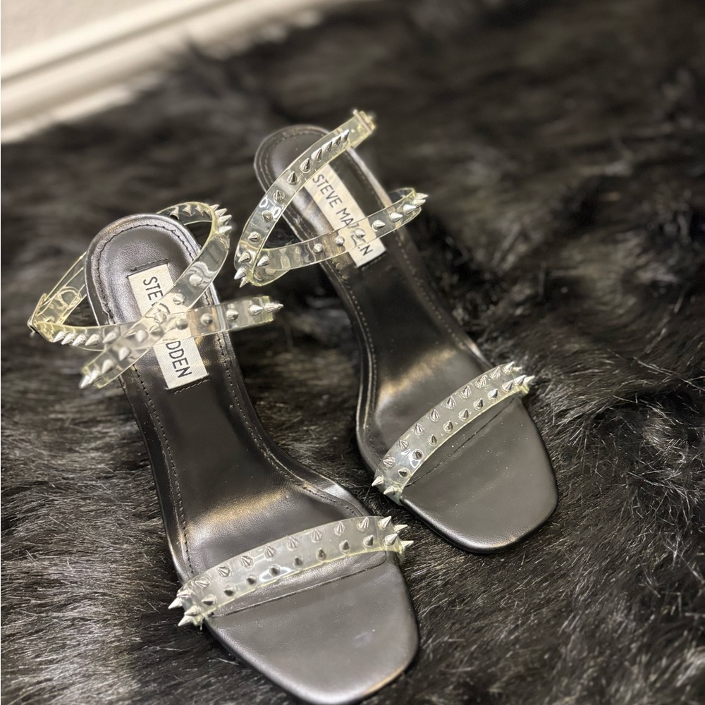 Steve Madden Black Studded Sandals